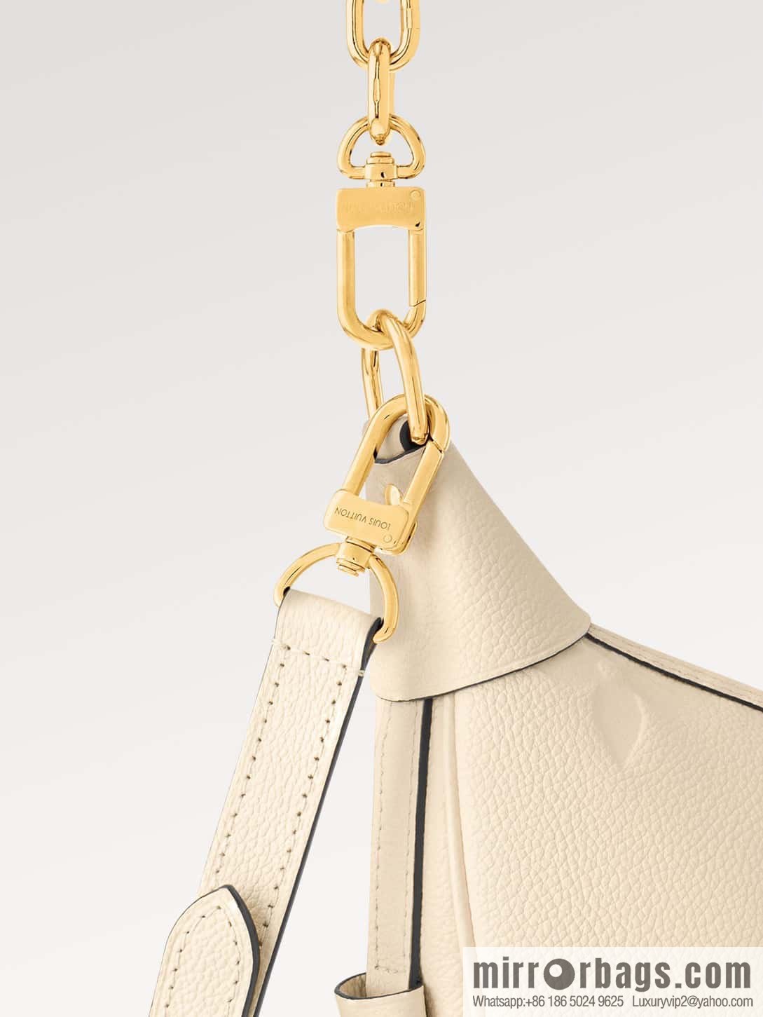 [Boutique‑grade] M46725 meters white full leather, moon bag series, this Loop Hobo handbag.