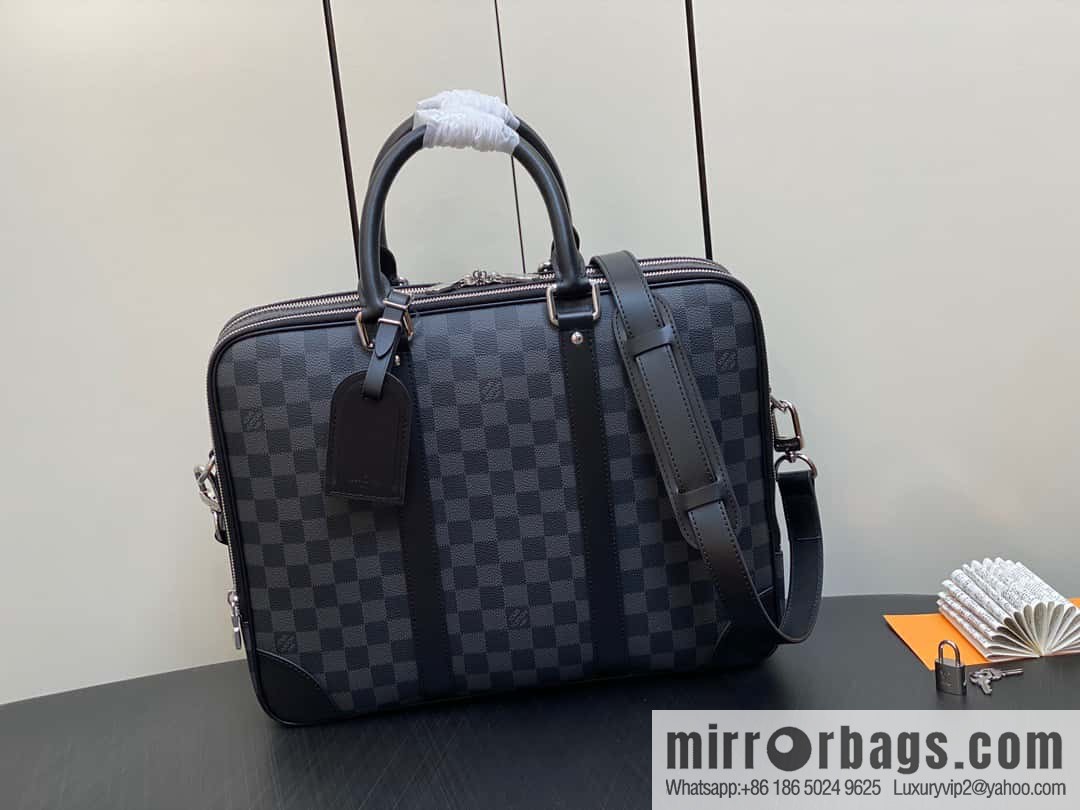 [Premium‑quality] N40485 Haige, men's bag briefcase series voyage large briefcase