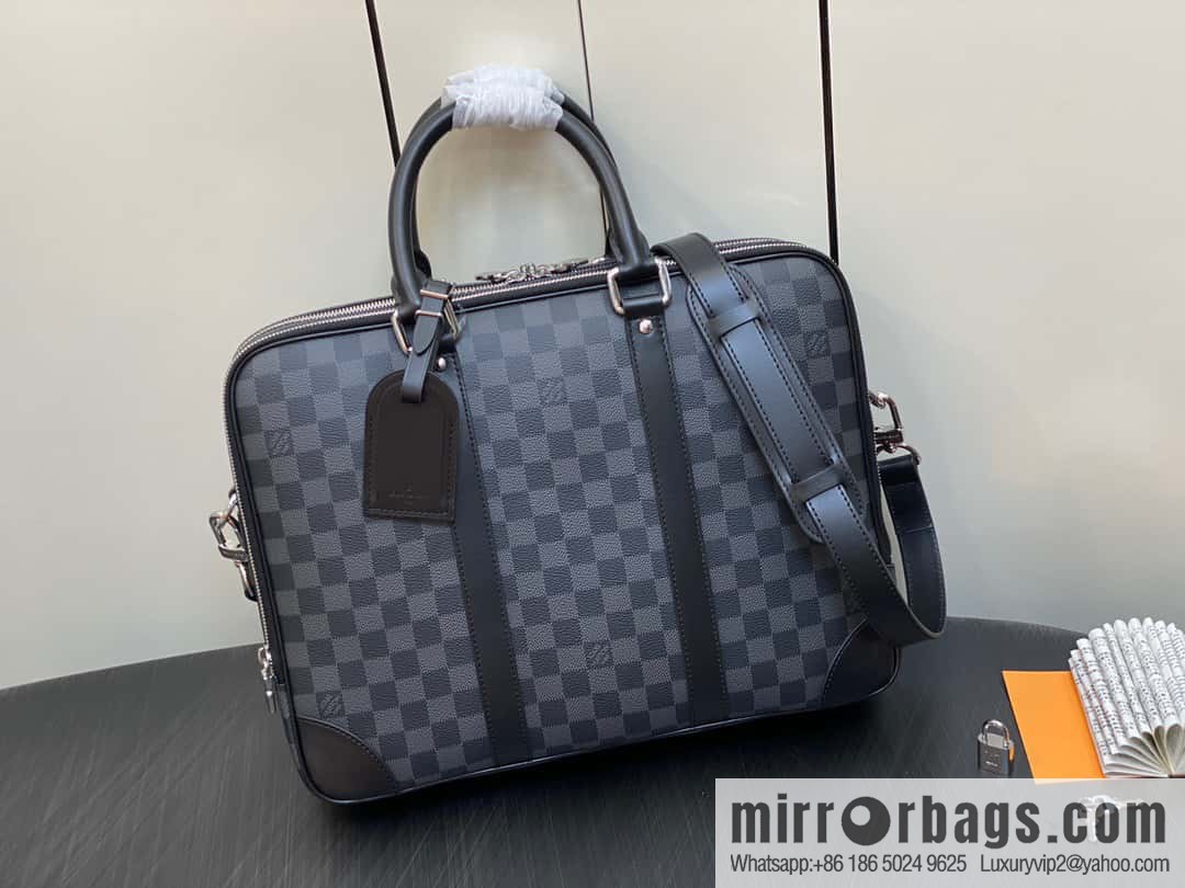 [Premium‑quality] N40485 Haige, men's bag briefcase series voyage large briefcase