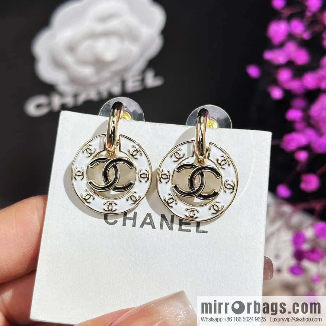 ❗️New ❗️☀️ new ☑️ chanel c2 double c round drip earrings ☀️