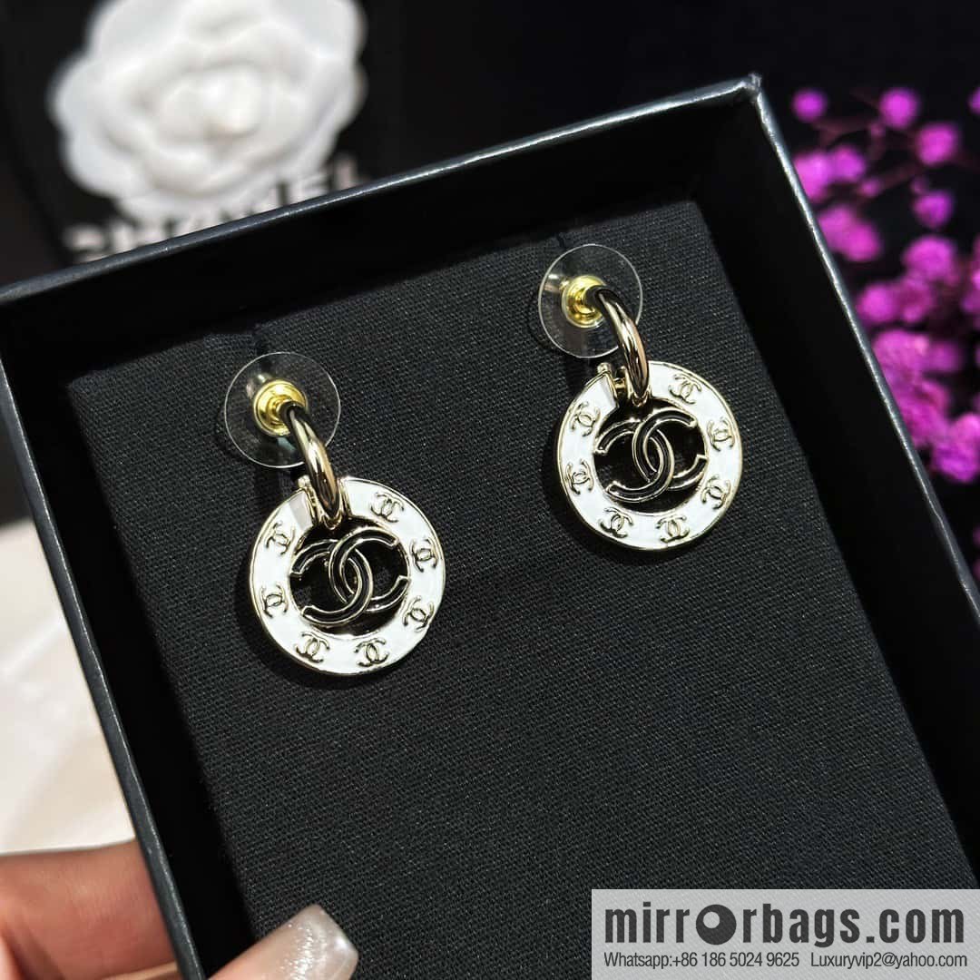 ❗️New ❗️☀️ new ☑️ chanel c2 double c round drip earrings ☀️