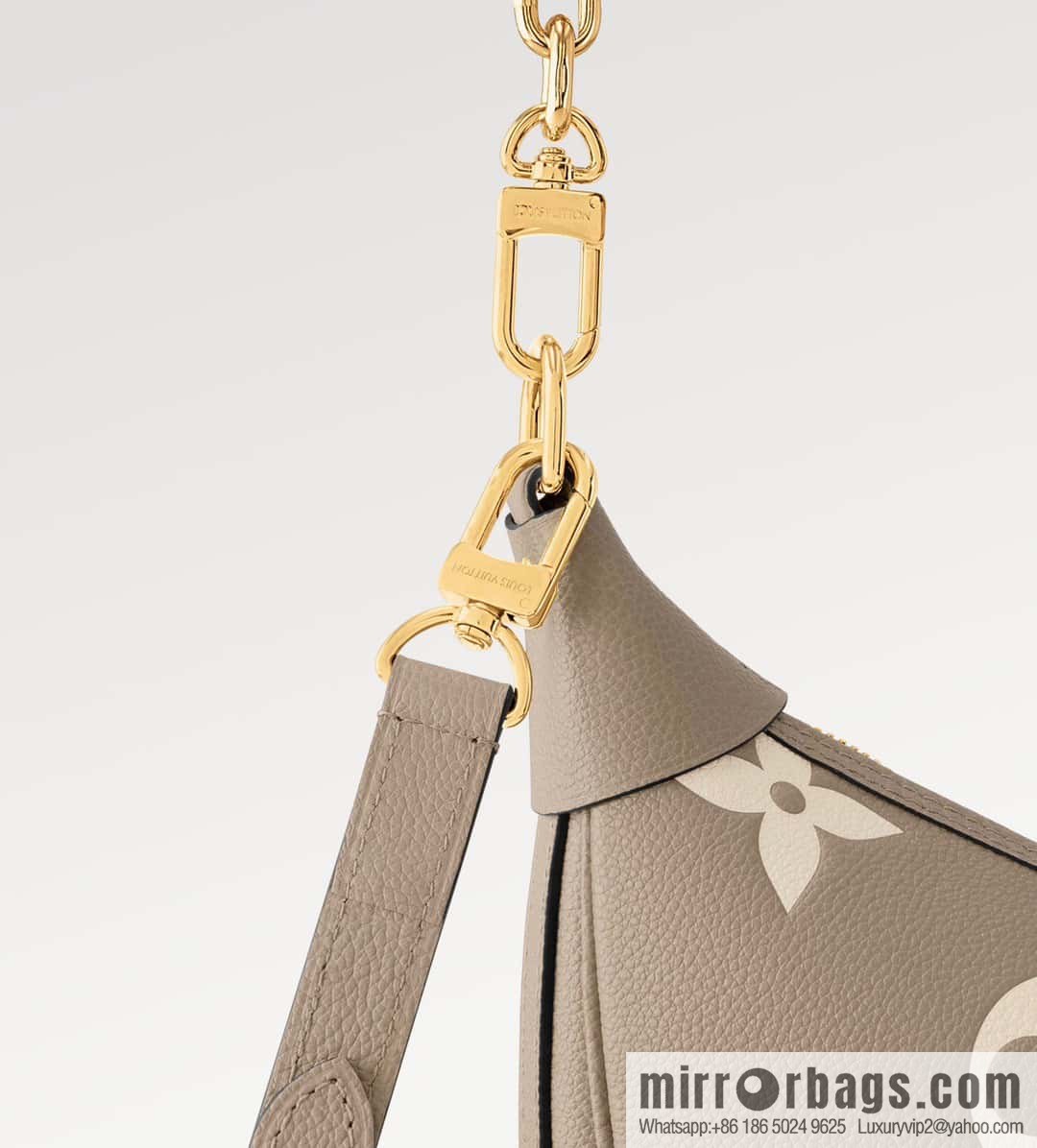 [Boutique‑grade] M46725 M46738 gray silk print full leather moon bag series, this Loop Hobo handbag.