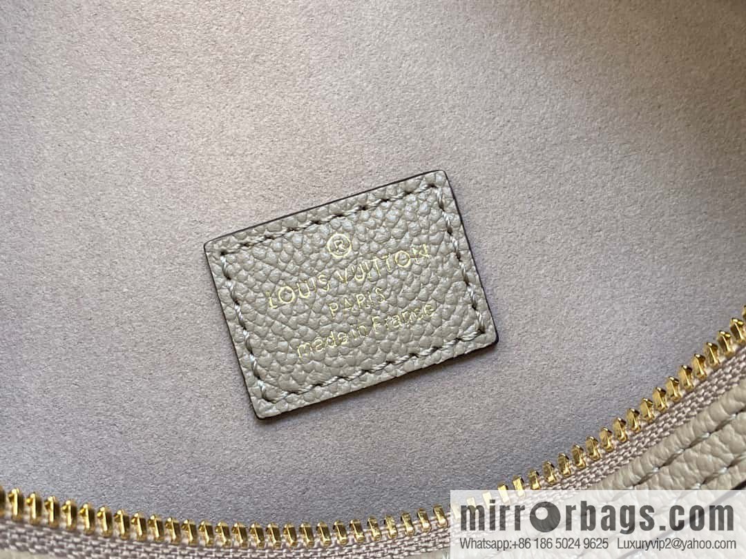 [Boutique‑grade] M46725 M46738 gray silk print full leather moon bag series, this Loop Hobo handbag.