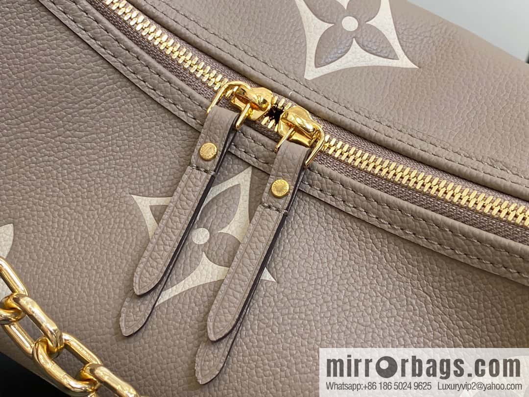 [Boutique‑grade] M46725 M46738 gray silk print full leather moon bag series, this Loop Hobo handbag.