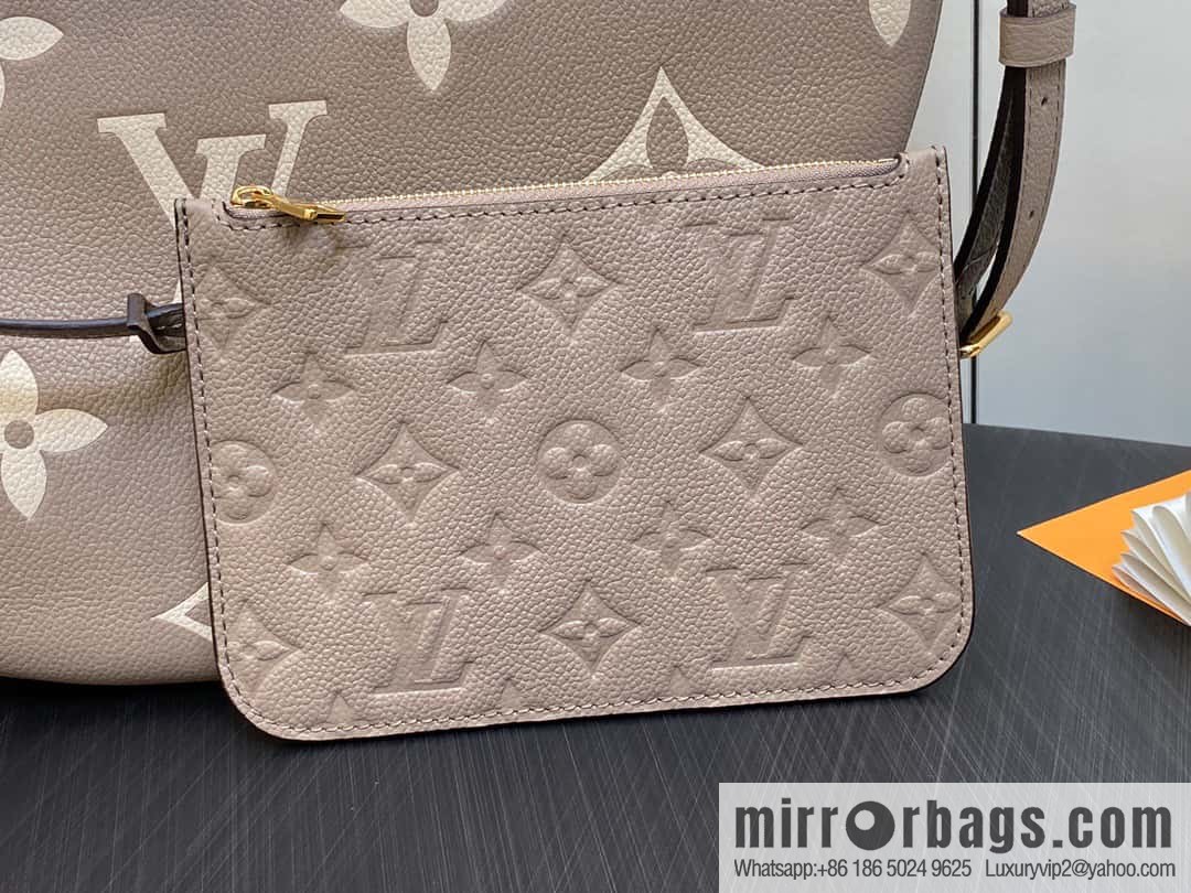[Boutique‑grade] M46725 M46738 gray silk print full leather moon bag series, this Loop Hobo handbag.