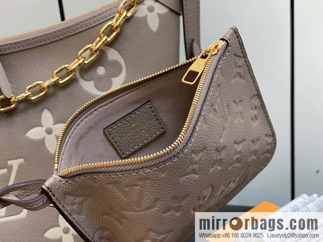 [Boutique‑grade] M46725 M46738 gray silk print full leather moon bag series, this Loop Hobo handbag.