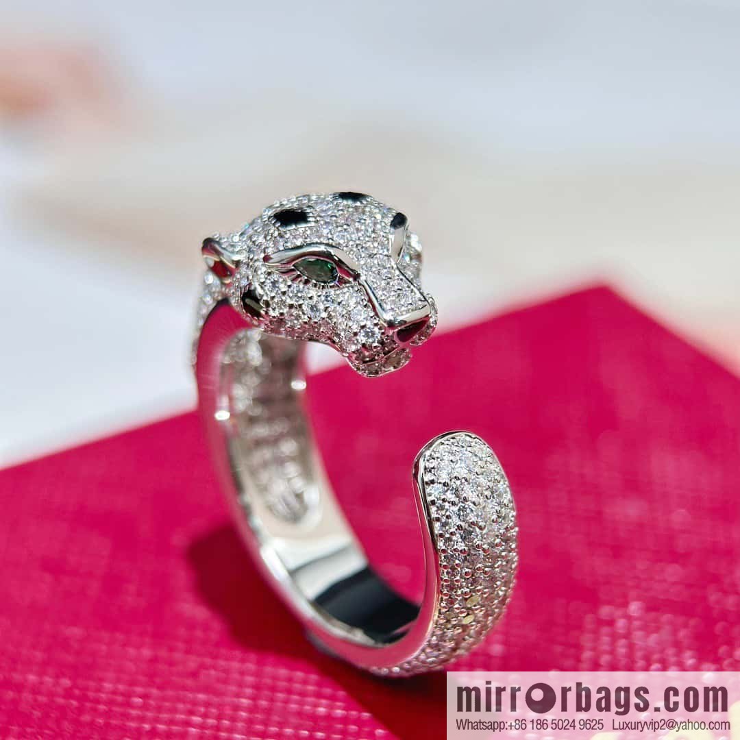 ❗️CNC version ❗️ ☀️ Cartier classic full diamond leopard ring ☀️