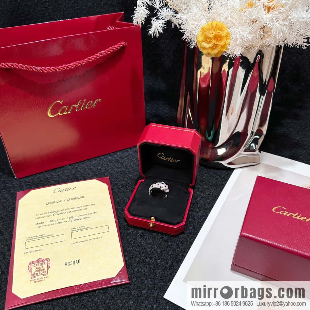 ❗️CNC version ❗️ ☀️ Cartier classic full diamond leopard ring ☀️