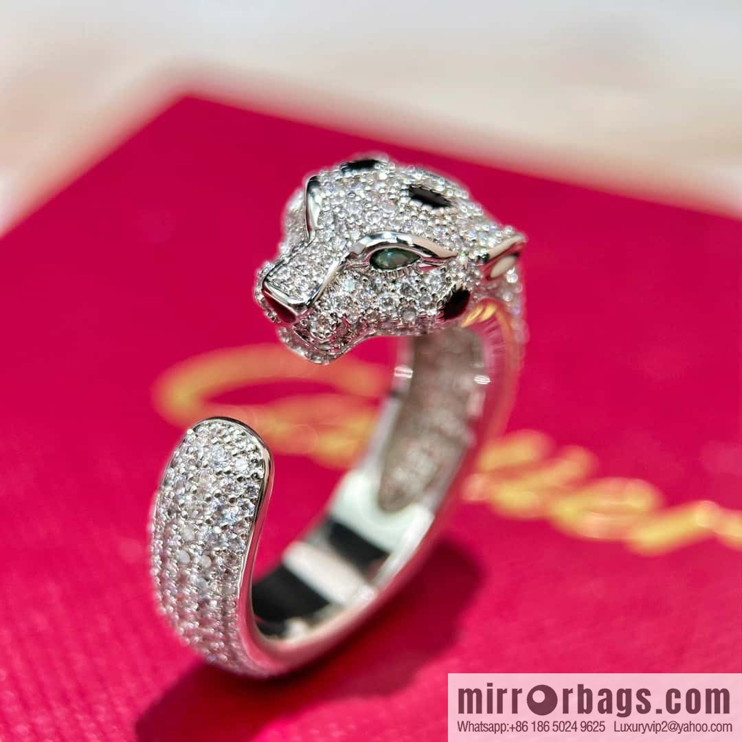 ❗️CNC version ❗️ ☀️ Cartier classic full diamond leopard ring ☀️