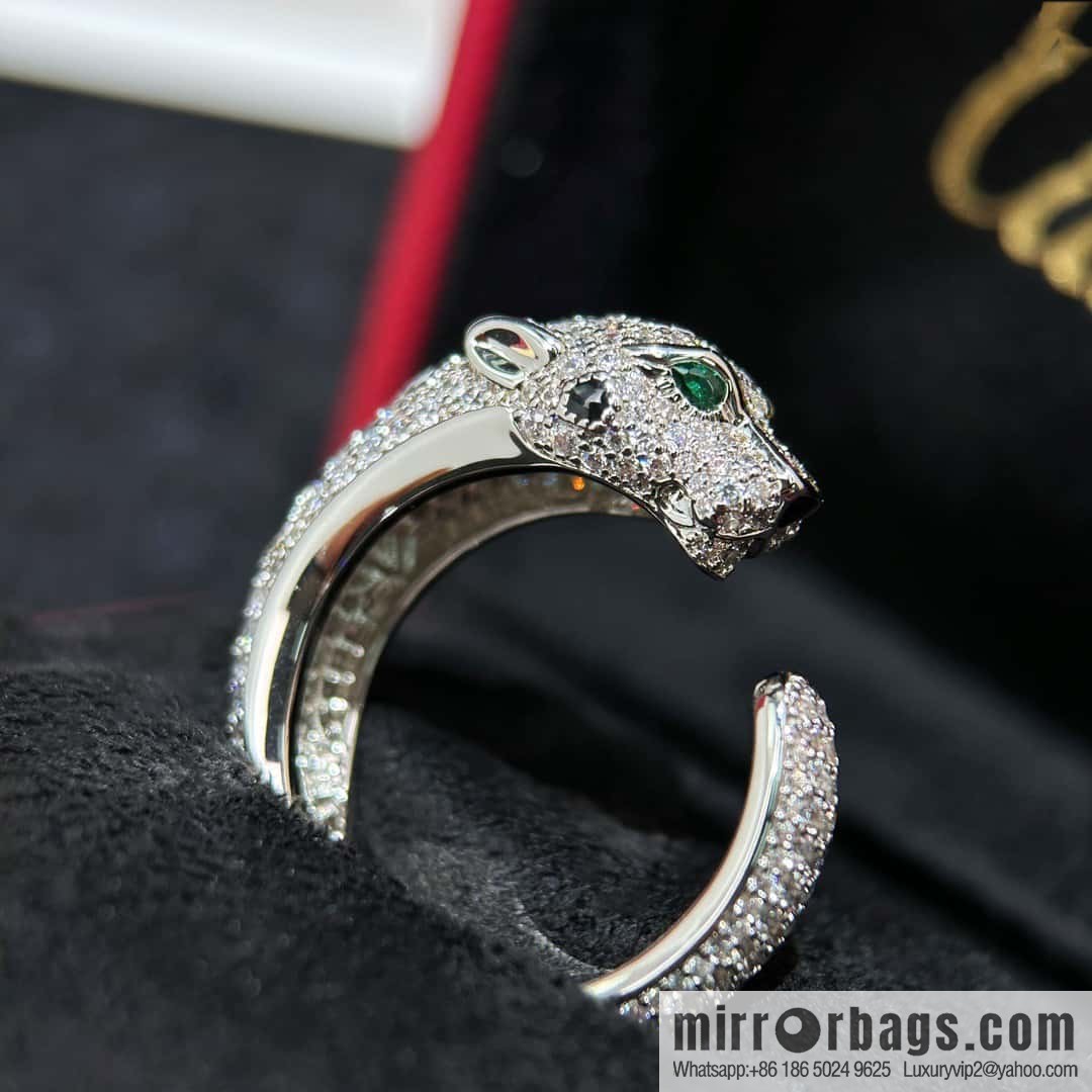 ❗️CNC version ❗️ ☀️ Cartier classic full diamond leopard ring ☀️