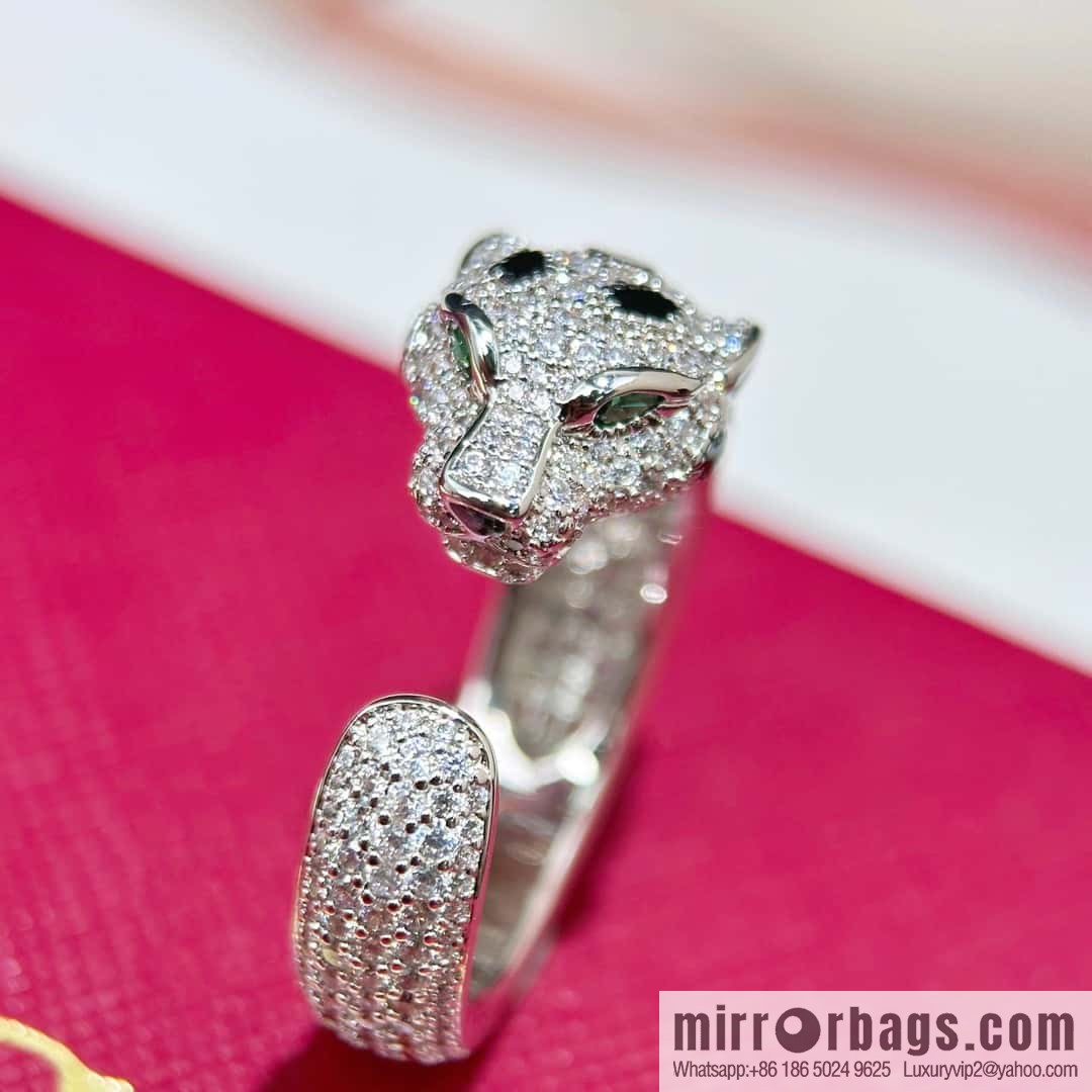 ❗️CNC version ❗️ ☀️ Cartier classic full diamond leopard ring ☀️