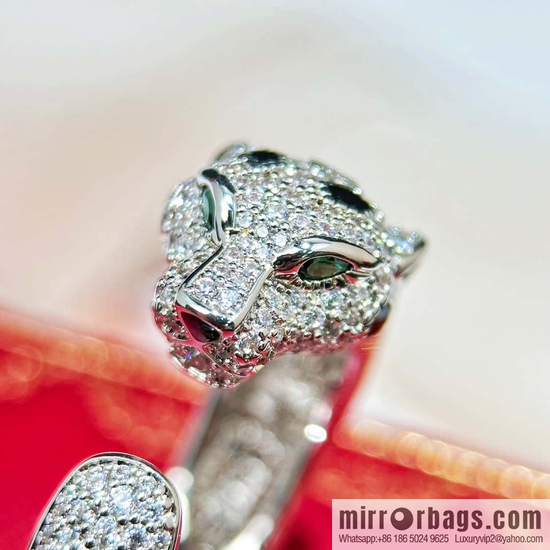 ❗️CNC version ❗️ ☀️ Cartier classic full diamond leopard ring ☀️