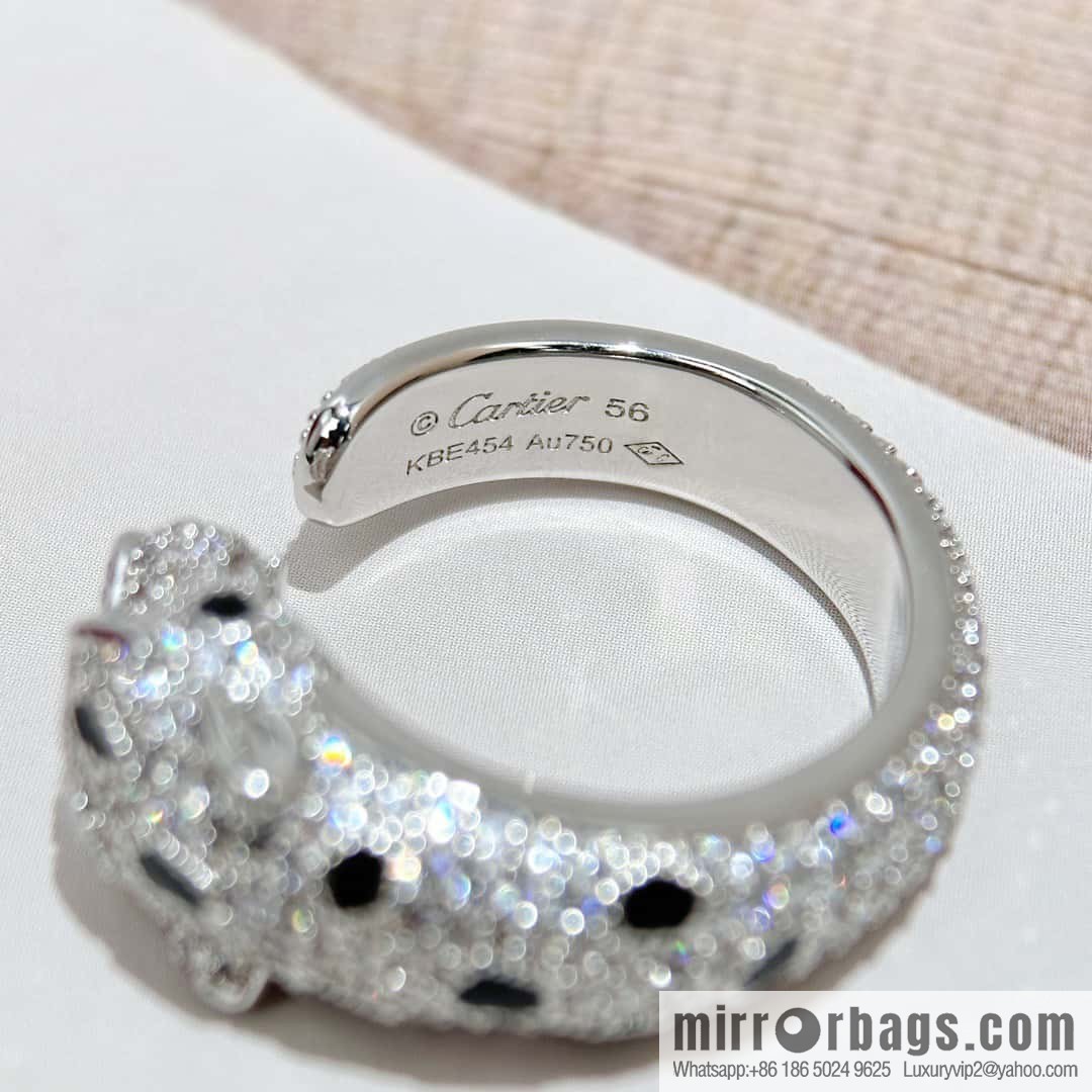 ❗️CNC version ❗️ ☀️ Cartier classic full diamond leopard ring ☀️