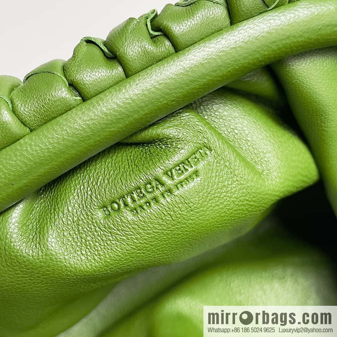 Bottega Veneta THE MINI POUCH 22CM Woven Cloud Bag 585852 Sage Green