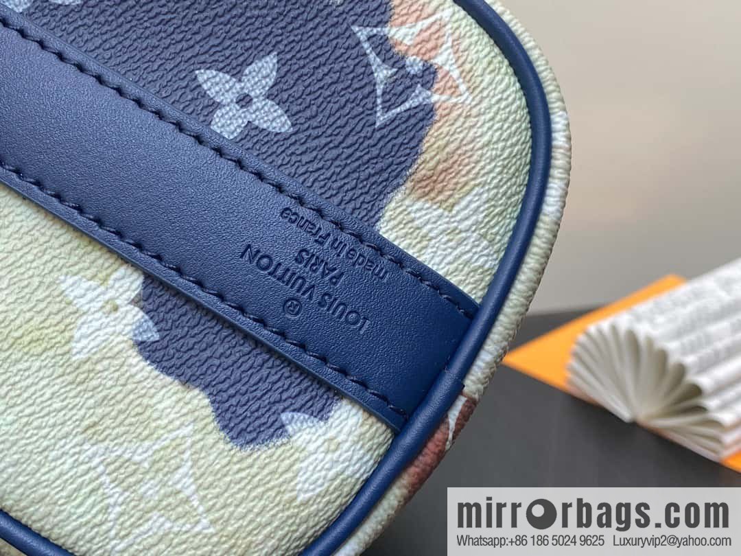 [Boutique‑grade] M46804 blue flame, men's bag, pillow bag series KEEPALL BANDOULIZRE 25 handbag
