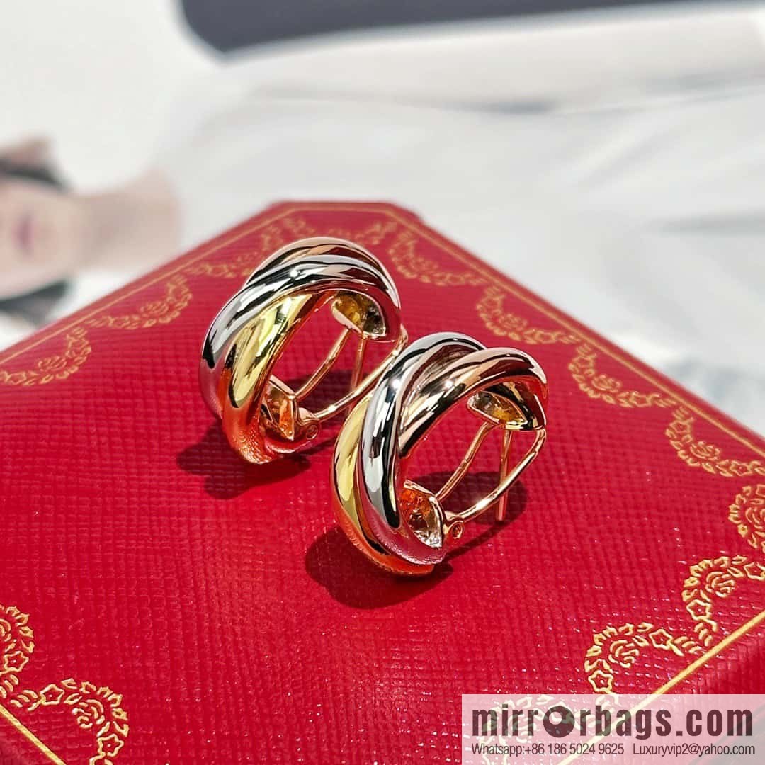 ❗️CNC version ❗️ ☀️ Cartier classic large small three-color glossy earrings earrings ear shot ☀️