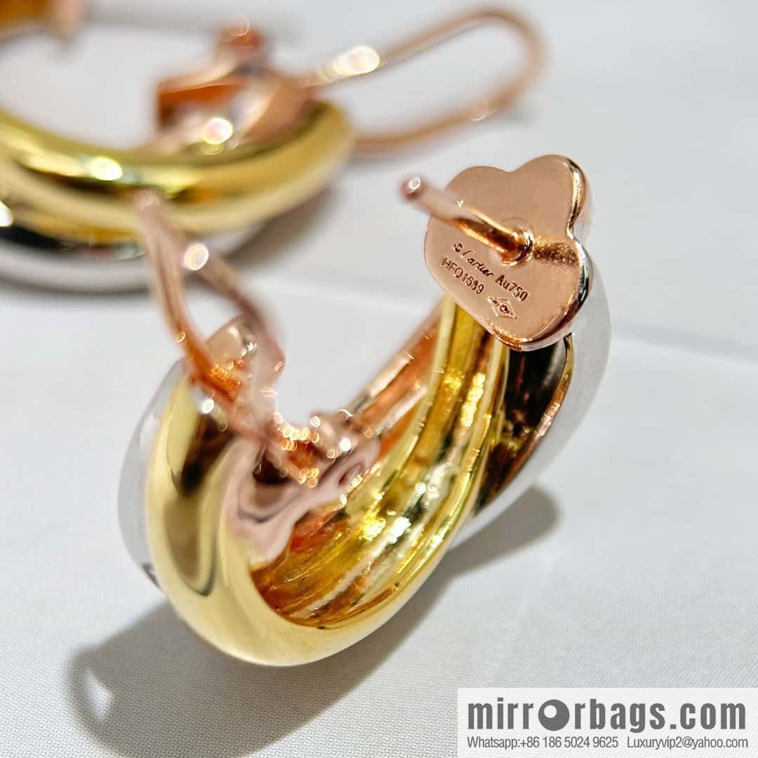 ❗️CNC version ❗️ ☀️ Cartier classic large small three-color glossy earrings earrings ear shot ☀️