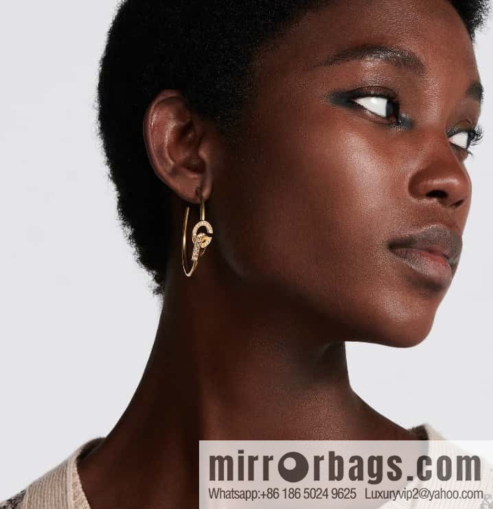 New Dior CD edge drill earrings stud earrings