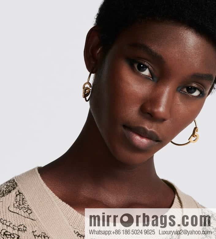 New Dior CD edge drill earrings stud earrings