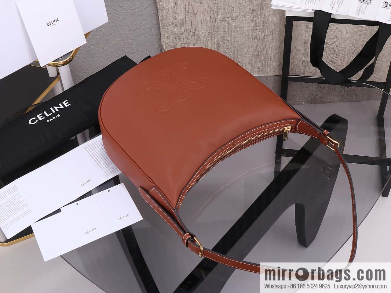 [Premium quality, all-steel hardware] CELINE HELOISE handbag, new, calfskin HÉLOSE armpit bag, ID: 114713