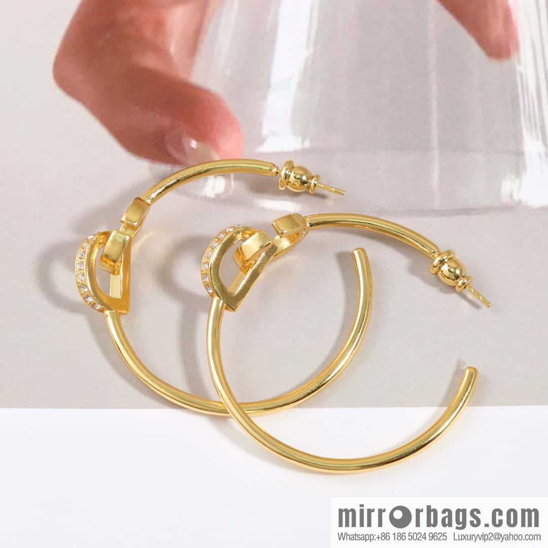 New Dior CD edge drill earrings stud earrings