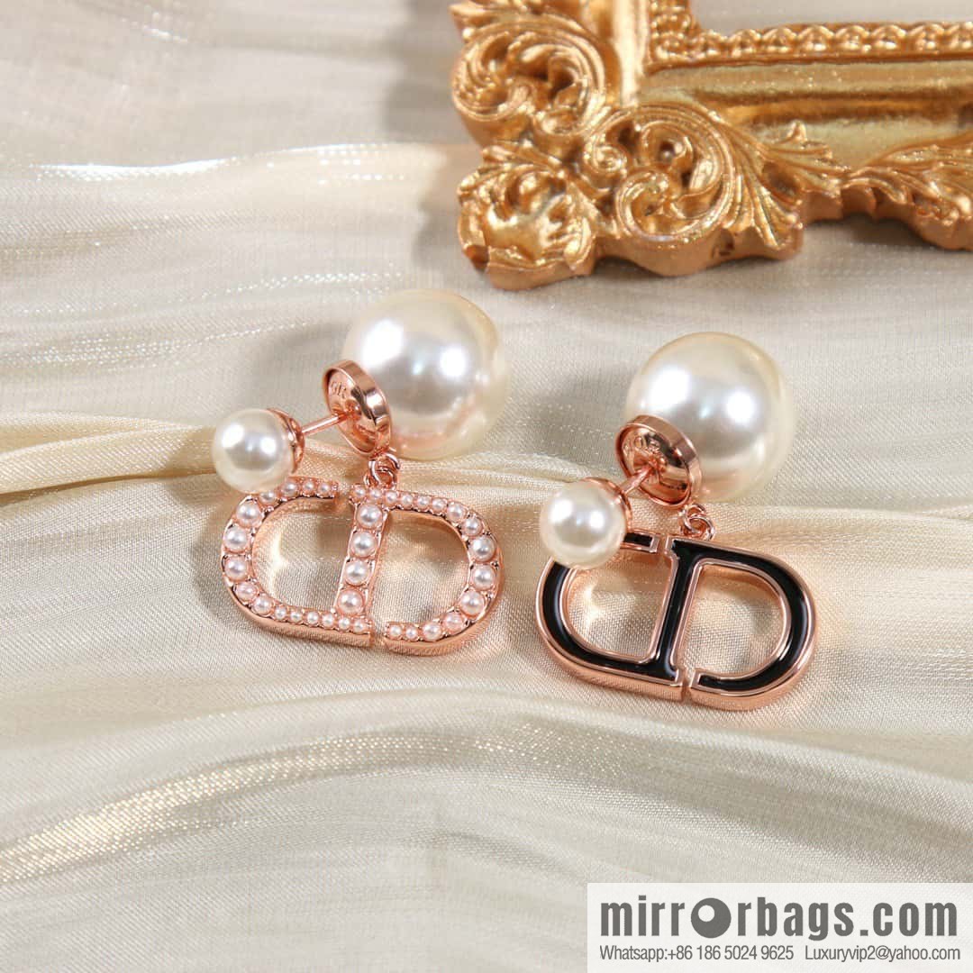 New ☑️ DIOR CD size pearl earrings stud earrings