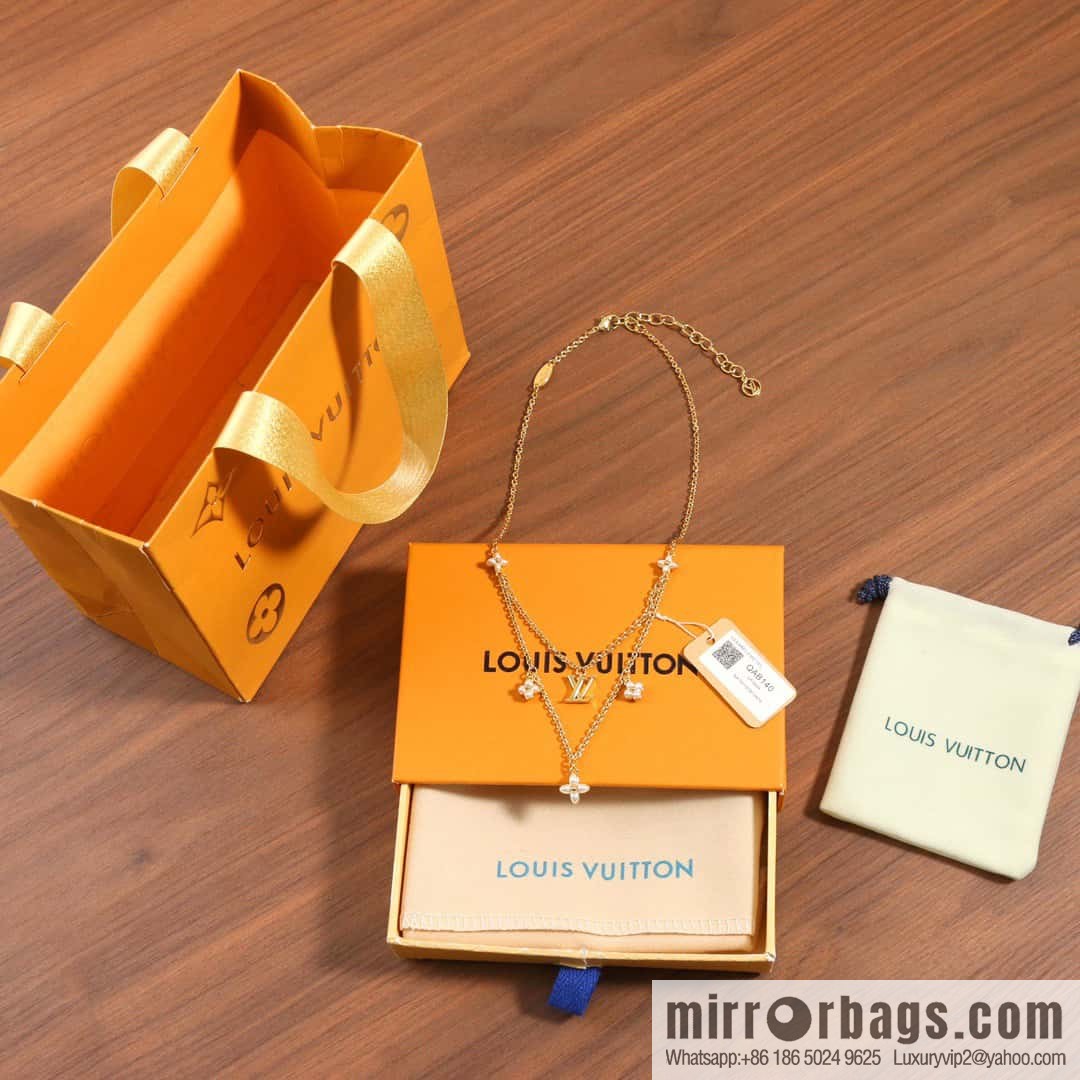 ☀Louis Vuitton Louis Vuitton LV Double White Shellfish Flower FLORAGRAM Necklace