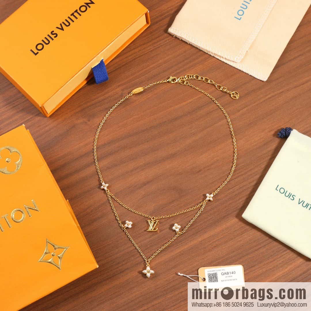 ☀Louis Vuitton Louis Vuitton LV Double White Shellfish Flower FLORAGRAM Necklace