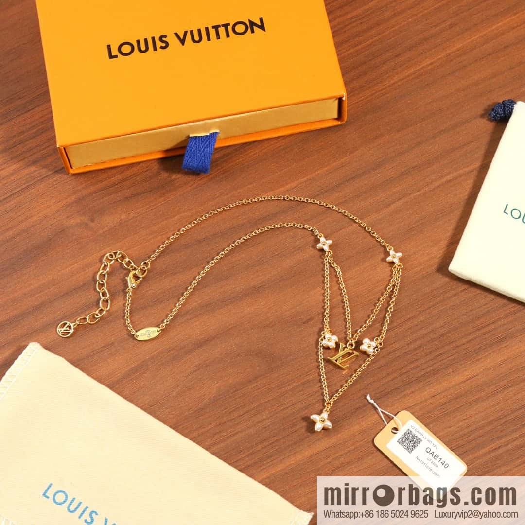 ☀Louis Vuitton Louis Vuitton LV Double White Shellfish Flower FLORAGRAM Necklace