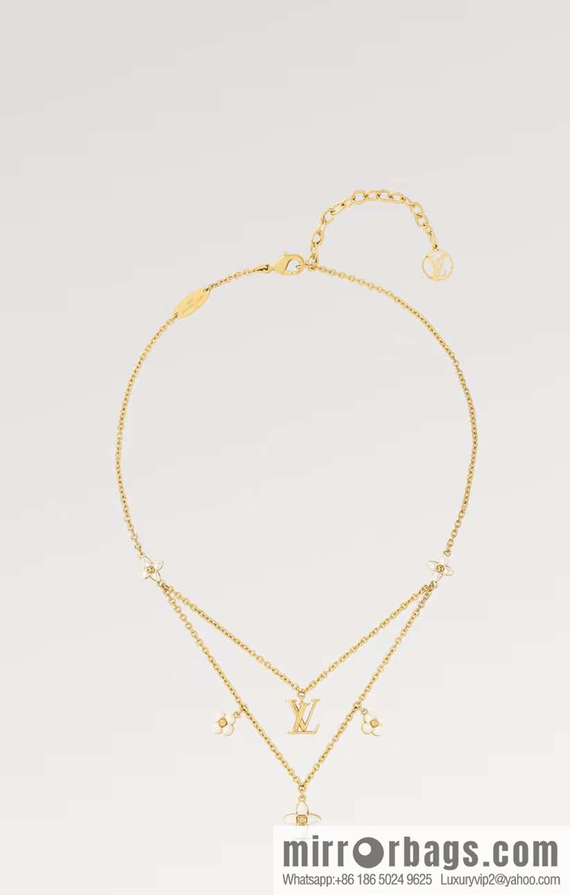 ☀Louis Vuitton Louis Vuitton LV Double White Shellfish Flower FLORAGRAM Necklace