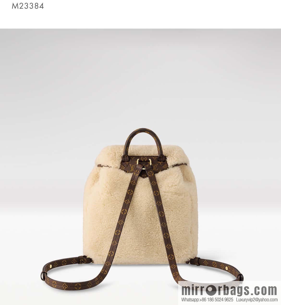 [Boutique‑grade] M23384 meters white, lamb wool backpack series Backpack backpack