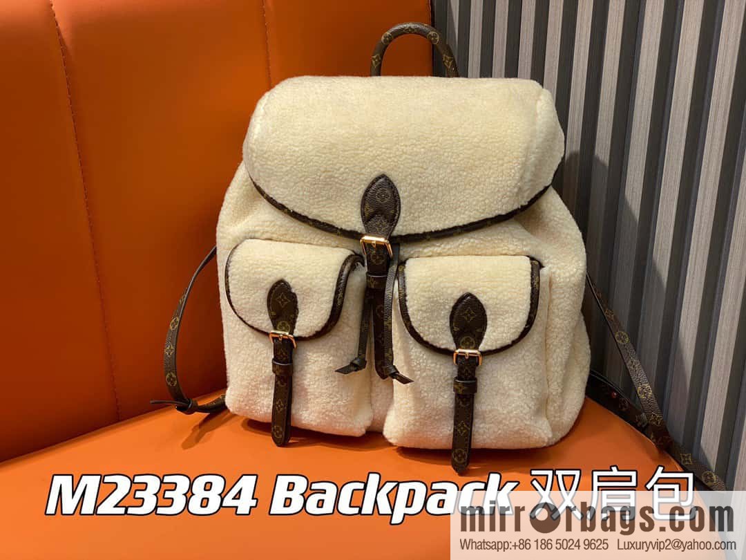 [Boutique‑grade] M23384 meters white, lamb wool backpack series Backpack backpack