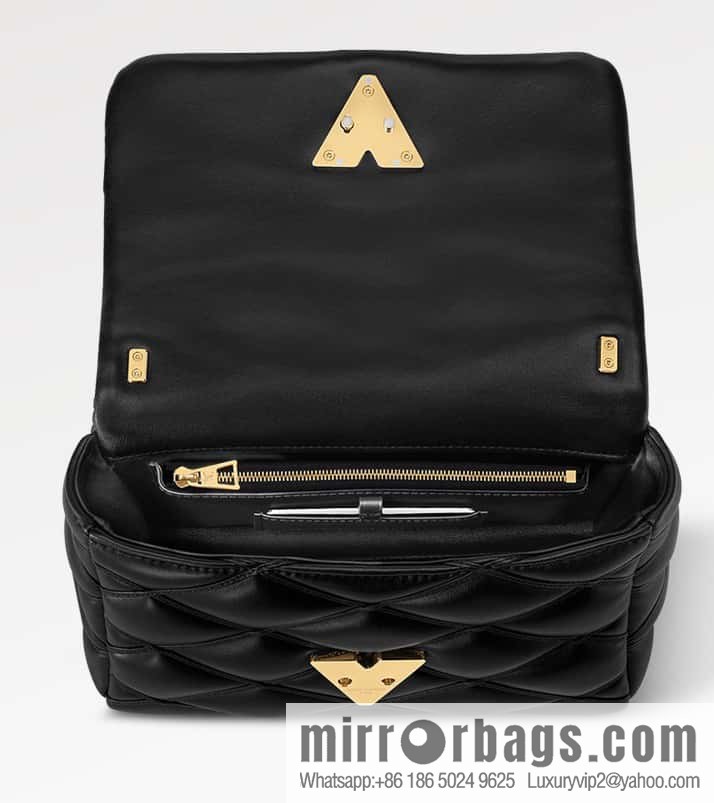 [Boutique‑grade] M22890 white, full leather rhombus chain bag series GO-14 Teist medium handbag M22891