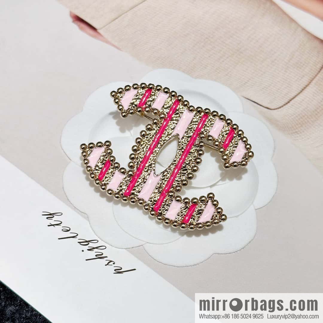 ❗️New ❗️ ☀️ new ☑️ Chanel double c vertical stripe oil drop brooch ☀️