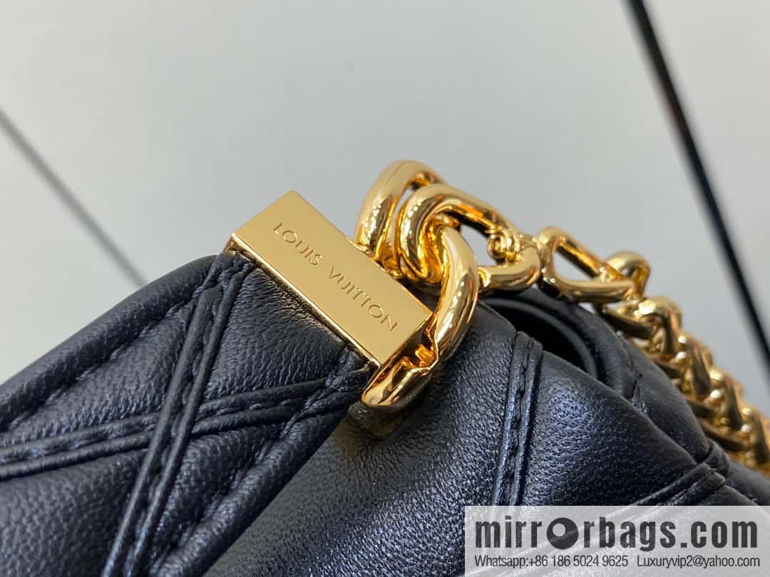 [Boutique‑grade] M22890 white, full leather rhombus chain bag series GO-14 Teist medium handbag M22891