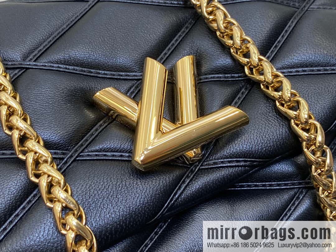 [Boutique‑grade] M22890 white, full leather rhombus chain bag series GO-14 Teist medium handbag M22891
