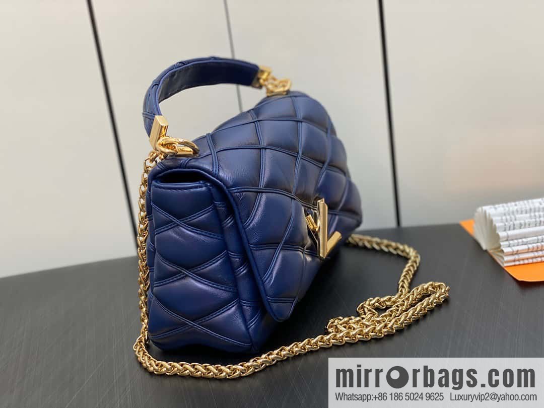 [Boutique‑grade] M22890 full leather rhombus chain bag series GO-14 Teist medium handbag M22891