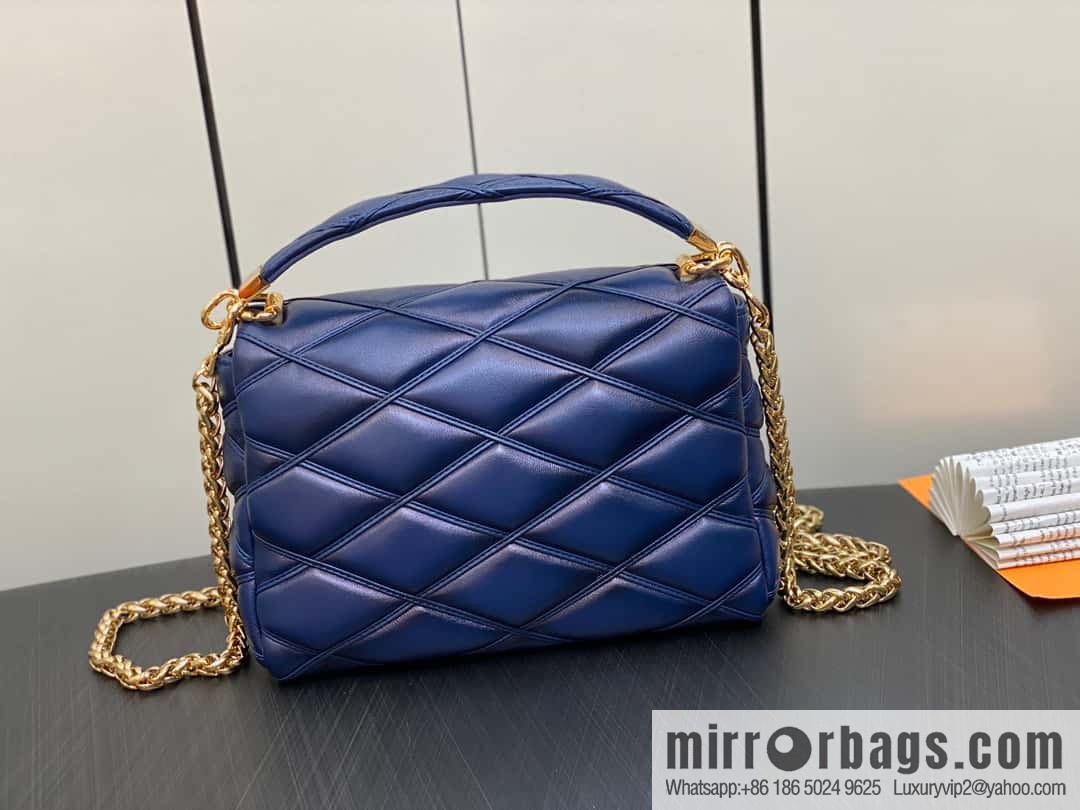 [Boutique‑grade] M22890 full leather rhombus chain bag series GO-14 Teist medium handbag M22891