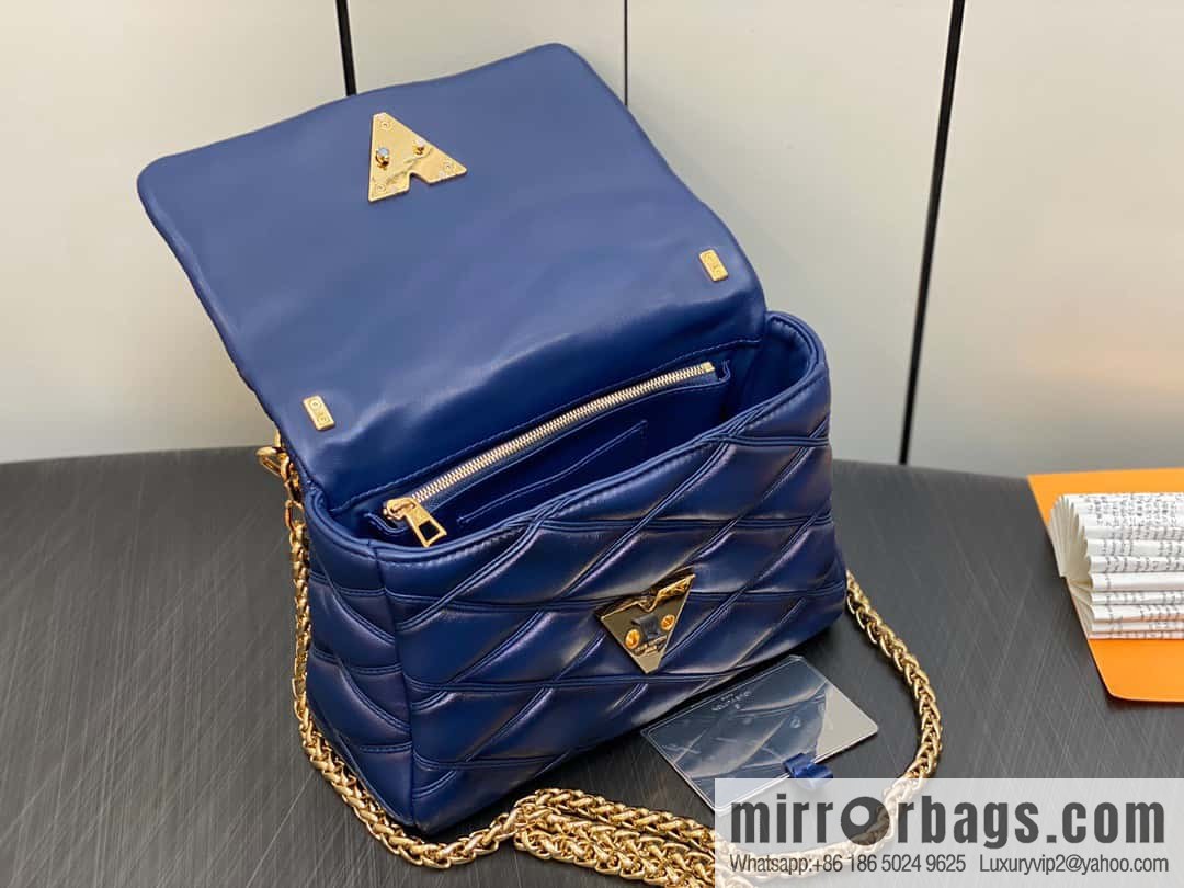 [Boutique‑grade] M22890 full leather rhombus chain bag series GO-14 Teist medium handbag M22891