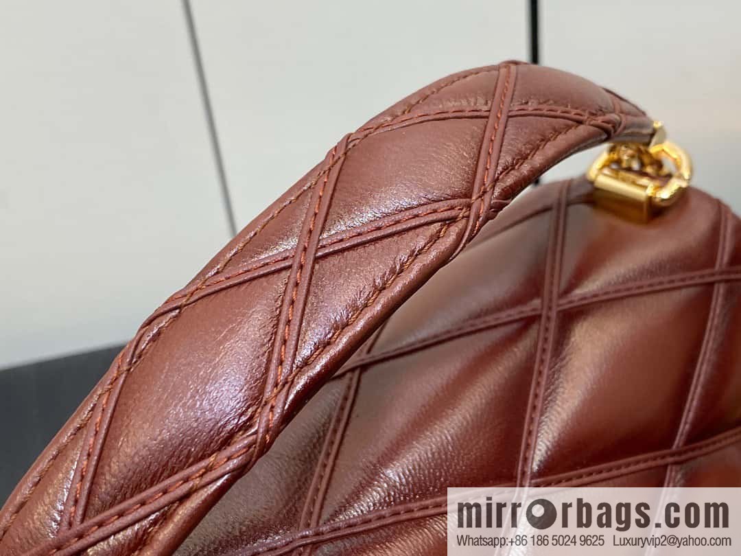 [Boutique‑grade] M22890 full leather rhombus chain bag series GO-14 Teist medium handbag M22891