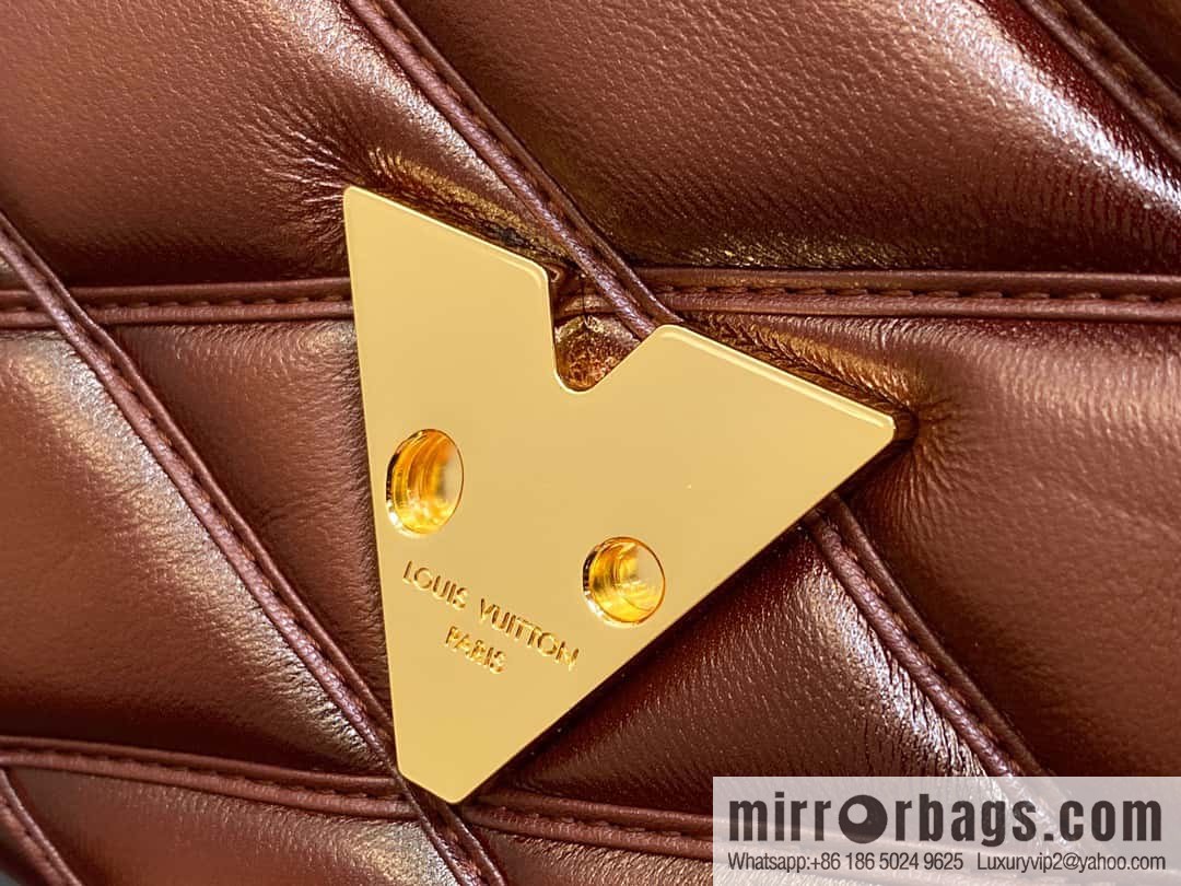 [Boutique‑grade] M22890 full leather rhombus chain bag series GO-14 Teist medium handbag M22891