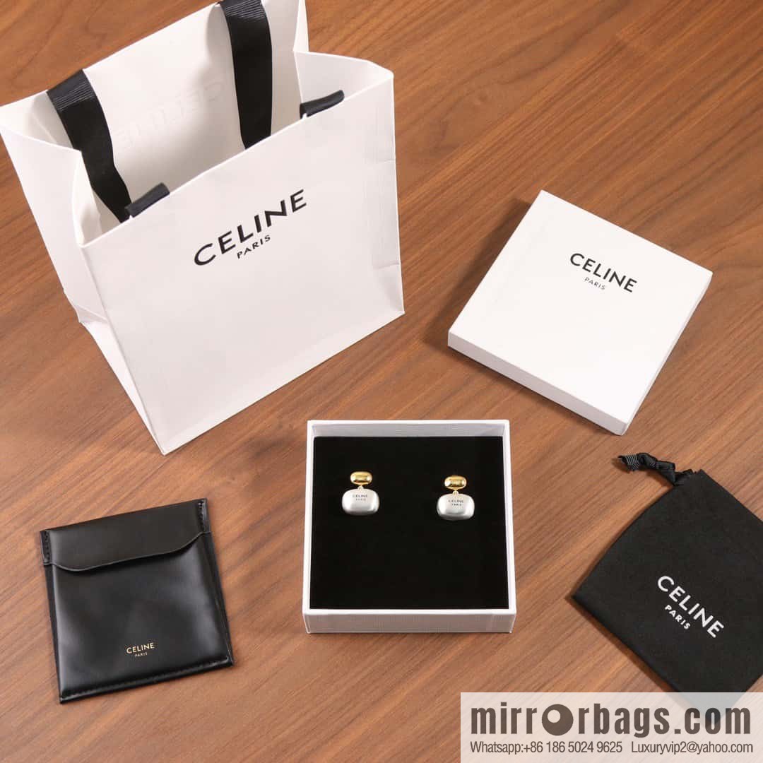 ☀️New ☑️ Celine brushed stud earrings