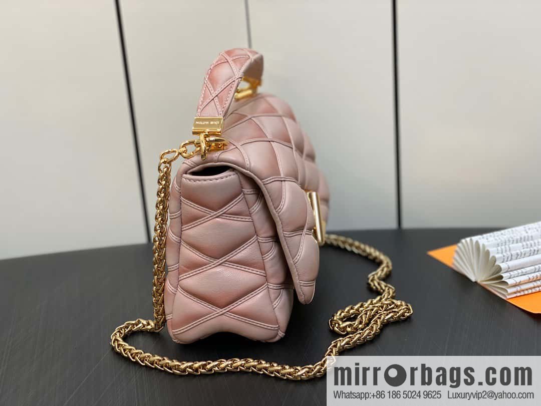 [Boutique‑grade] M22890 full leather rhombus chain bag series GO-14 Teist medium handbag M22891