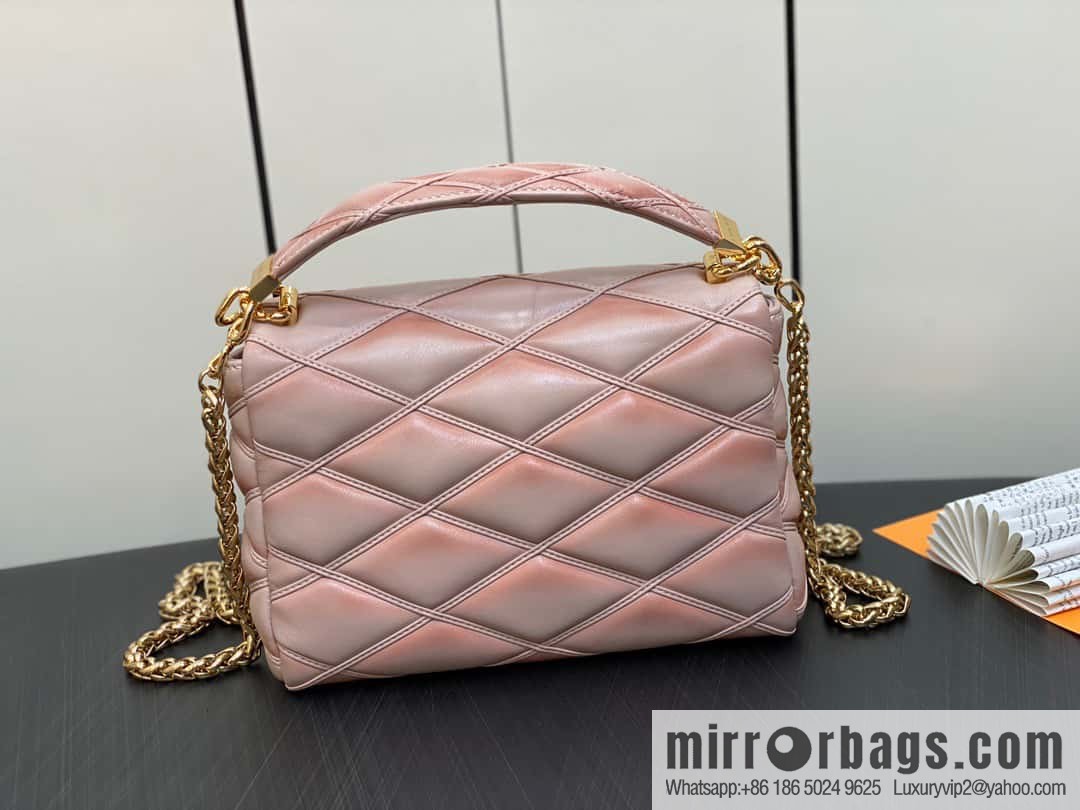[Boutique‑grade] M22890 full leather rhombus chain bag series GO-14 Teist medium handbag M22891
