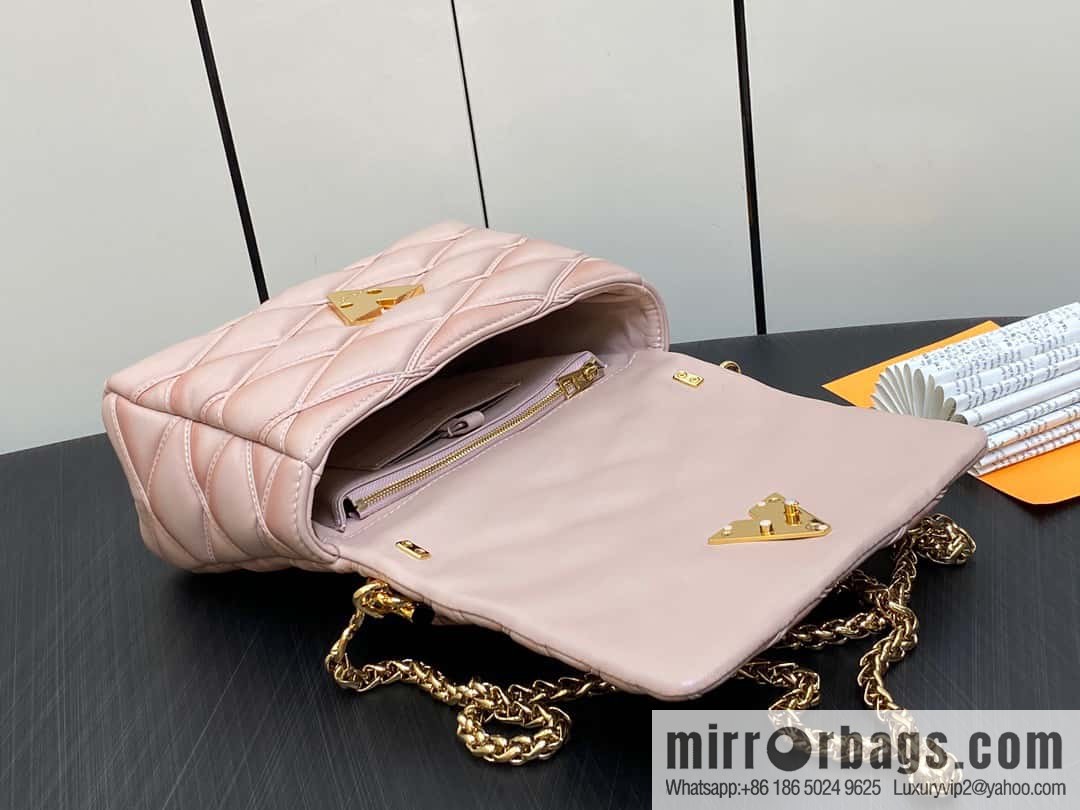 [Boutique‑grade] M22890 full leather rhombus chain bag series GO-14 Teist medium handbag M22891
