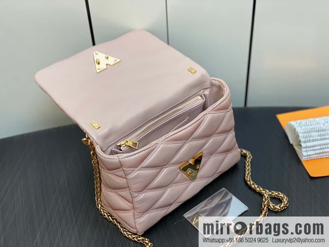 [Boutique‑grade] M22890 full leather rhombus chain bag series GO-14 Teist medium handbag M22891