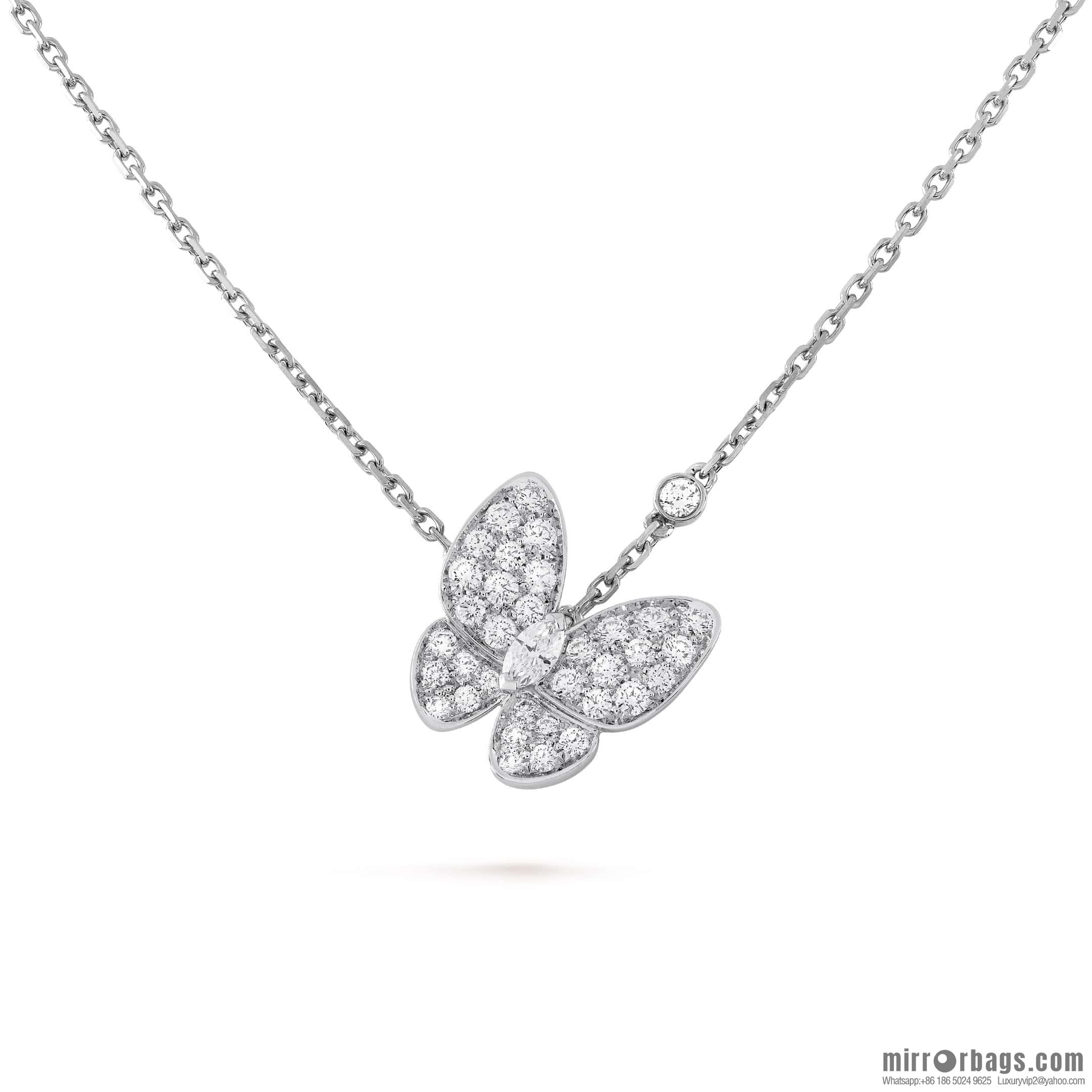 ❗️Classic ❗️ ☀️ Original ☀️ Van Cleef & Arpels Full Diamond Butterfly Necklace ☀️