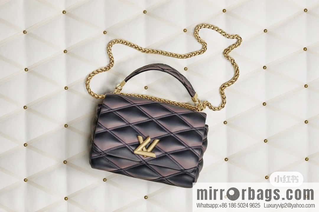 [Boutique‑grade] M22890 full leather rhombus chain bag series GO-14 Teist medium handbag M22891