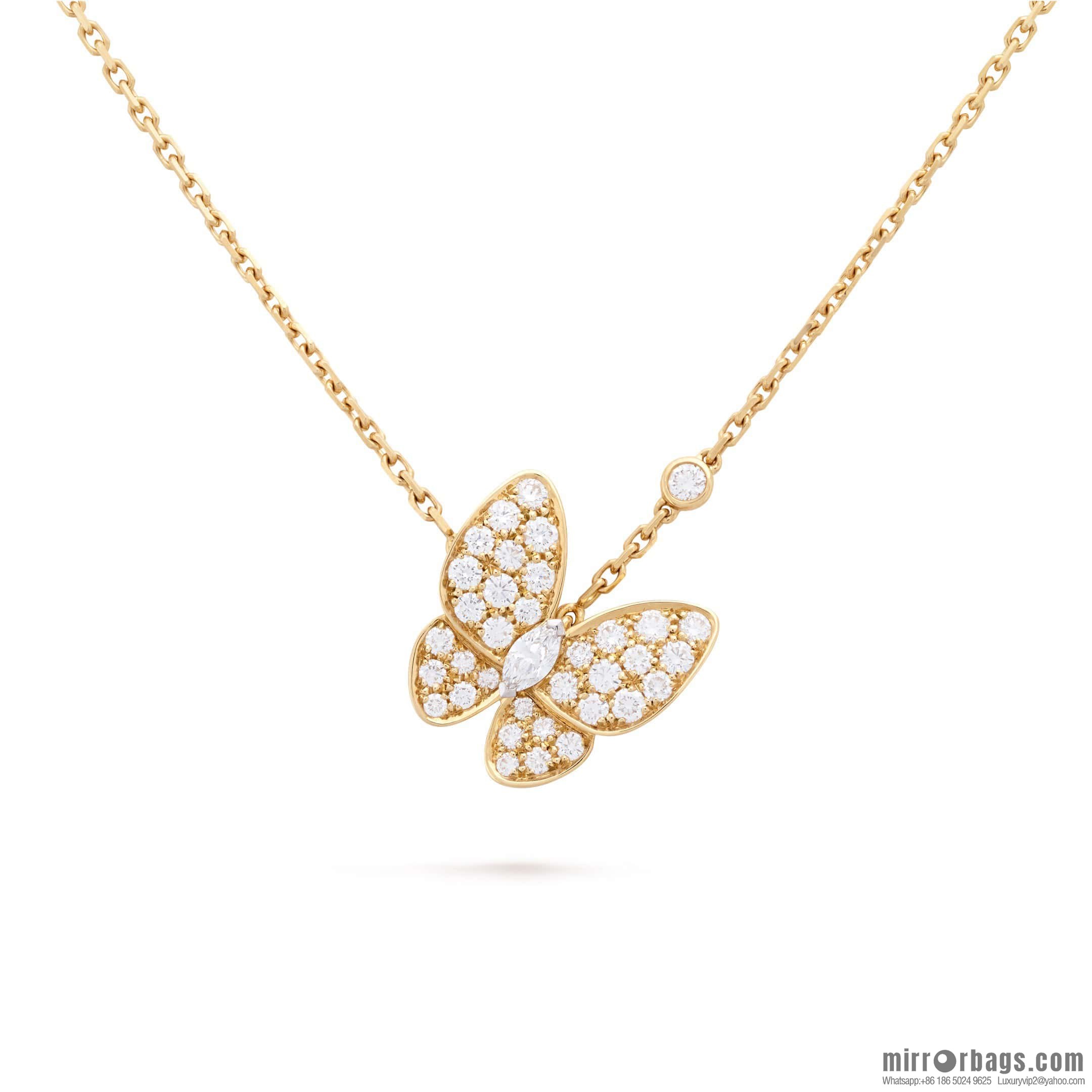 ❗️Classic ❗️ ☀️ Original ☀️ Van Cleef & Arpels Full Diamond Butterfly Necklace ☀️