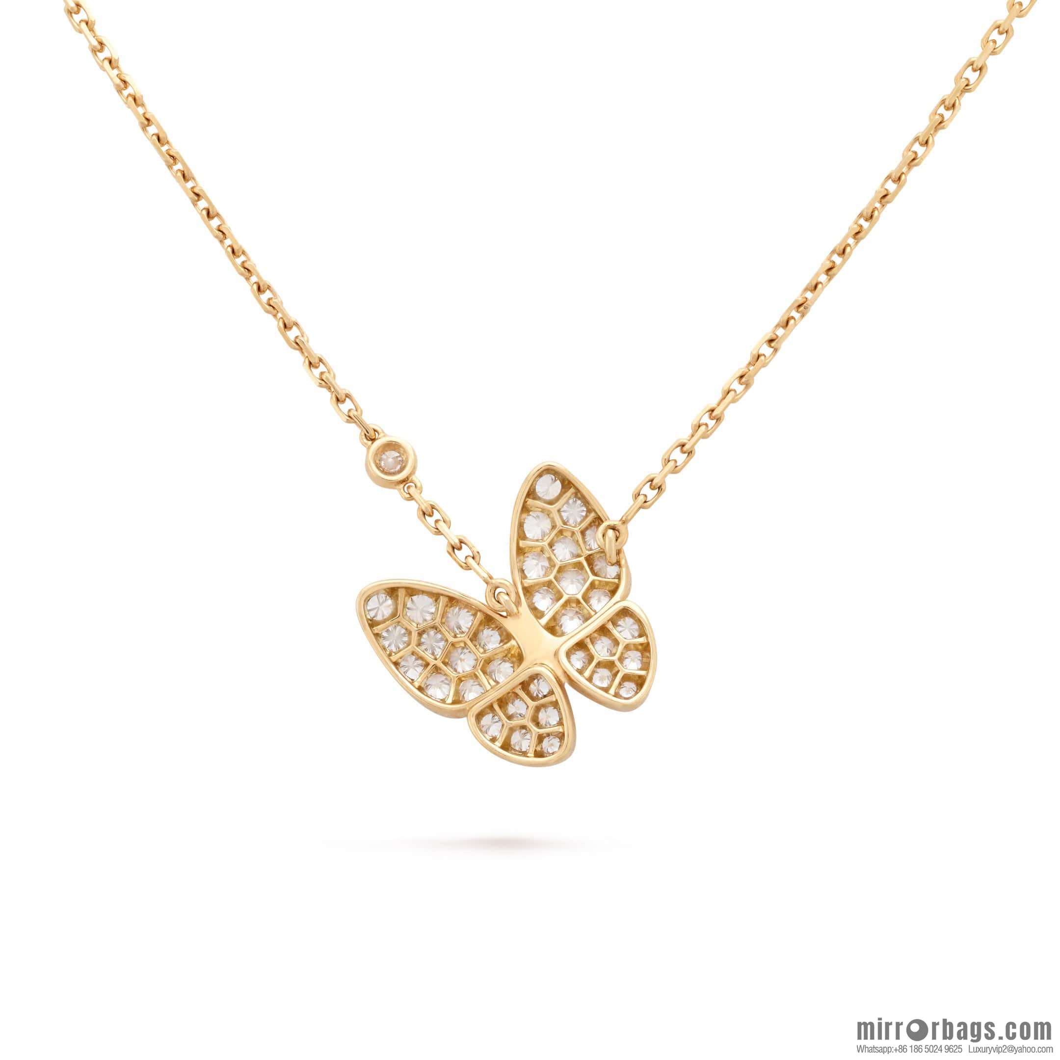❗️Classic ❗️ ☀️ Original ☀️ Van Cleef & Arpels Full Diamond Butterfly Necklace ☀️
